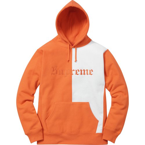 Supreme Split Old English Hooded Sweatshirt - Bright Orange