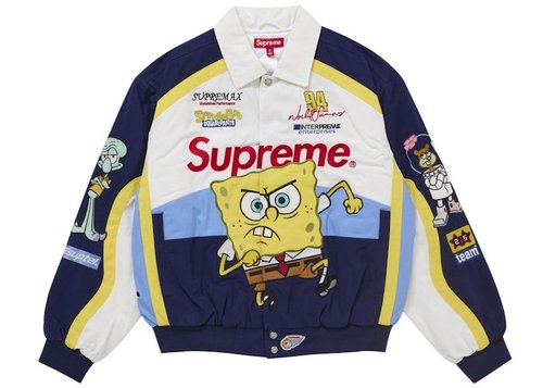 Supreme SpongeBob SquarePants Jeff Hamilton Racing Jacket