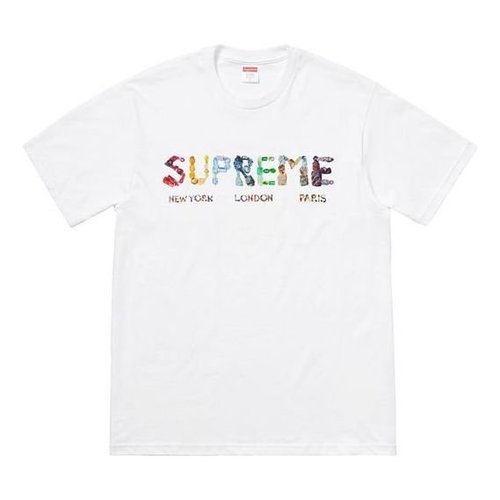 Supreme SS18 Alphabet logo Short Sleeve - White - SUP-SS18-479
