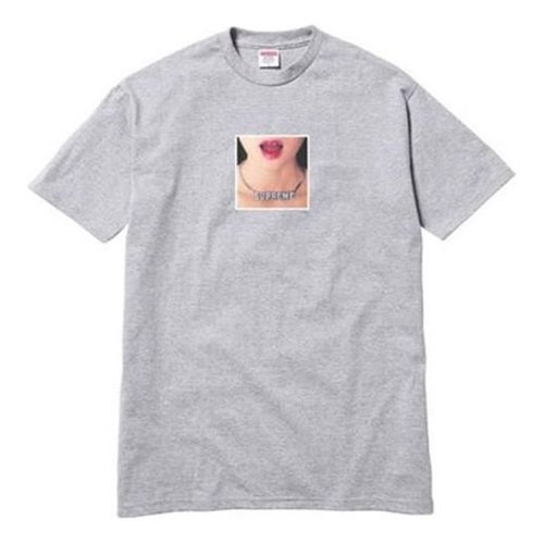 Supreme SS18 Necklace Tee Heather Printing Short Sleeve Gray - Grey - SUP-SS18-0041