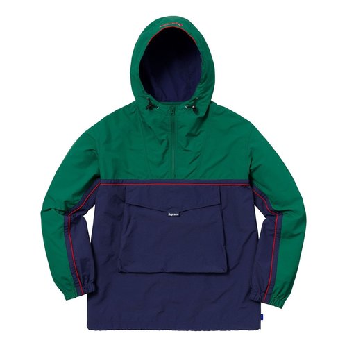 Supreme SS18 Split Anorak Colorblock hooded Interchange Jacket - Green - SUP-SS18-547