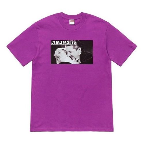 Supreme SS19 Bela Lugosi Tee Vampire Printing Short Sleeve - Purple - SUP-SS19-10444