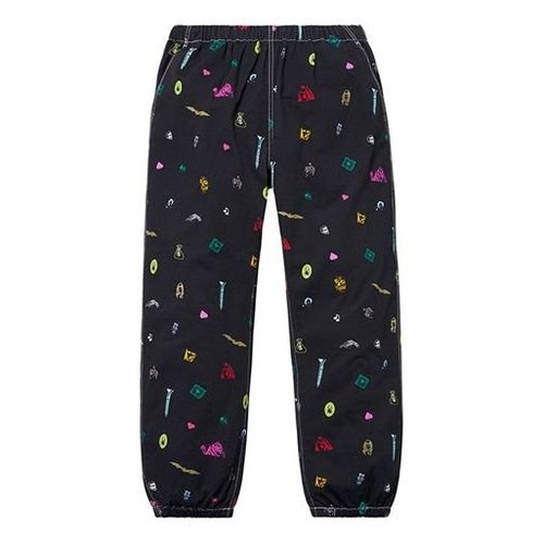 Supreme SS19 Deep Space Skate Pant Creative Pattern Casual Pants - Black - SUP-SS19-10292