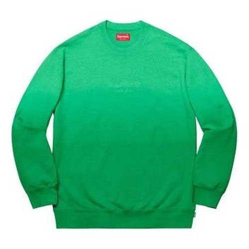 Supreme SS19 Dipped Crewneck Round Neck Long Sleeves - Green - SUP-SS19-495