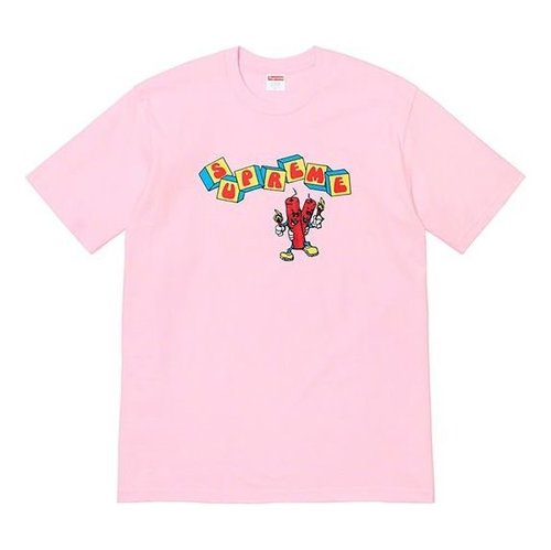 Supreme SS19 Dynamite Tee Printing Short Sleeve - Pink - SUP-SS19-10495