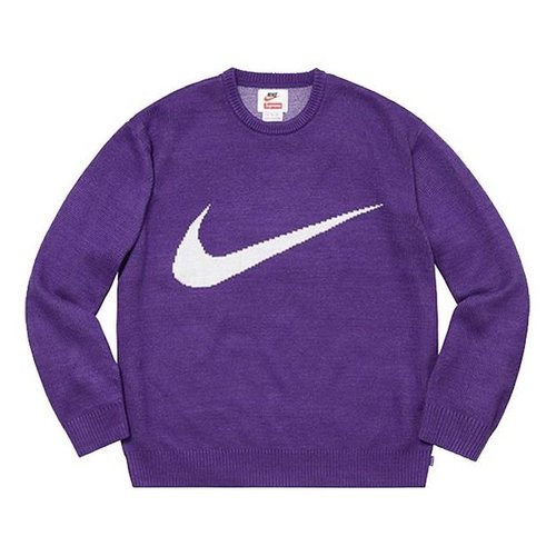 Supreme x Nike SS19 Swoosh Sweater - Purple - SUP-SS19-10136