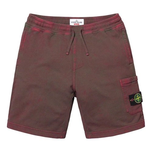 Supreme SS19 x Stone Island Sweatshort Crossover Cargo Brick Shorts - Red - SUP-SS19-399