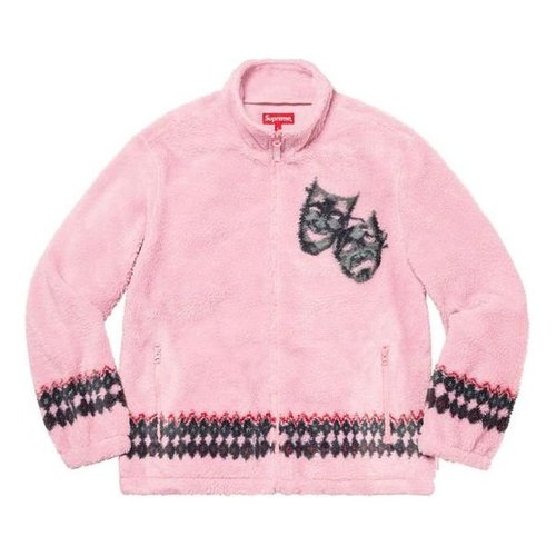 Supreme SS20 Week 2 Drama Mask Fleece Jacket - Pink - SUP-SS20-388