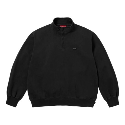 Supreme SS26 Small Box Half Zip Pullover - Black - SUP-SS26-200-BLK