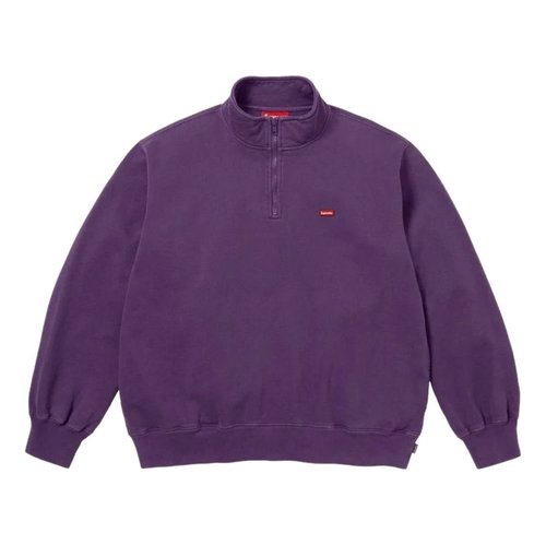 Supreme SS26 Small Box Half Zip Pullover - Dark Purple - SUP-SS26-200-PUR