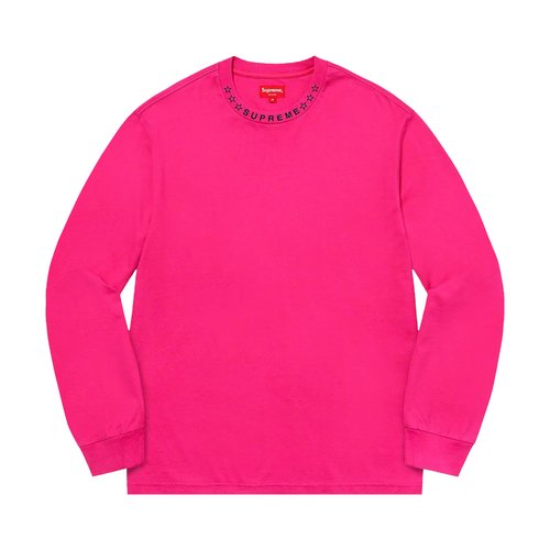Supreme Stars Collar Long-Sleeve Top | Purple | Size M - FW21KN81 MAGENTA