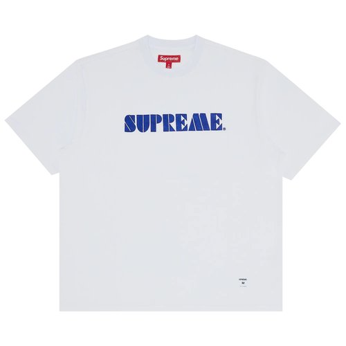 Supreme Stencil Embroidered Short-Sleeve Top - SS24KN59 WHITE