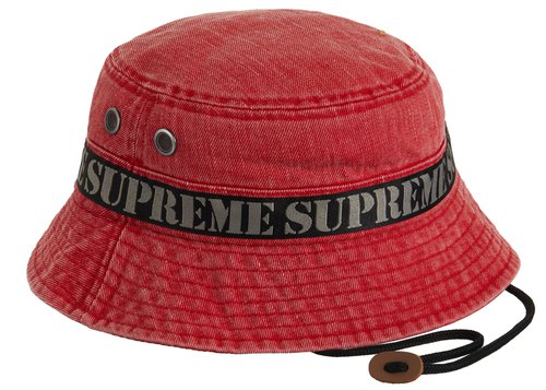 Supreme Stencil Webbing Boonie - Red