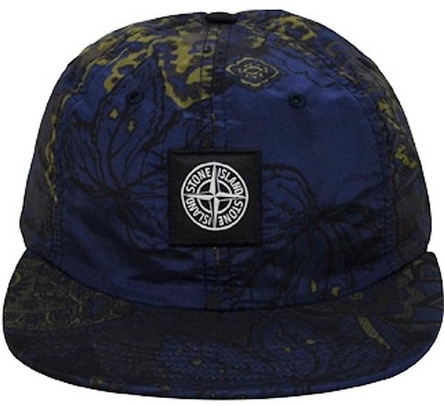 Supreme Stone Island Metal Camp Cap - Navy Blue