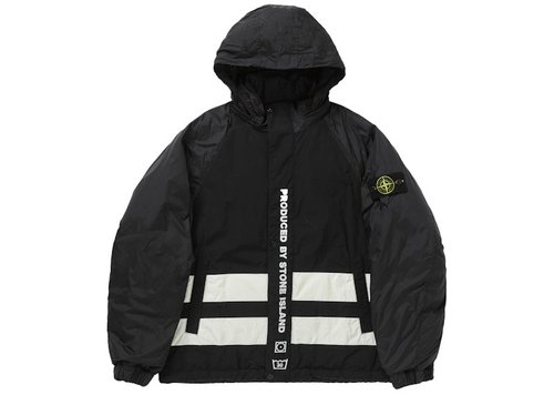 Supreme Stone Island Reversible Down Puffer Jacket - Black
