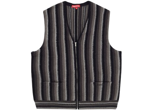 Supreme Stripe Sweater Vest - Black