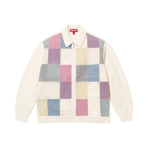 Supreme Studded Suede Zip Up Cardigan - FW25SK39 MULTICOLOR