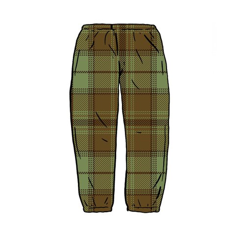 Supreme Tartan Flannel Skate Pant - Green