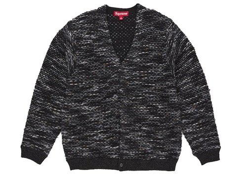 Supreme Textured Cardigan - Black