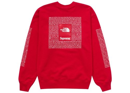 Supreme The North Face Crewneck Sweatshirt - Red