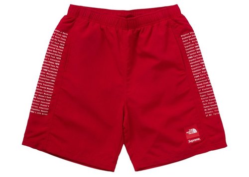Supreme The North Face Nylon Short - Red
