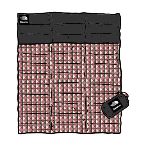 Supreme The North Face Studded Nuptse Blanket - Red