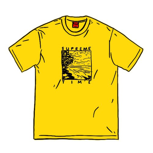 Supreme Time Tee Shirt - Yellow