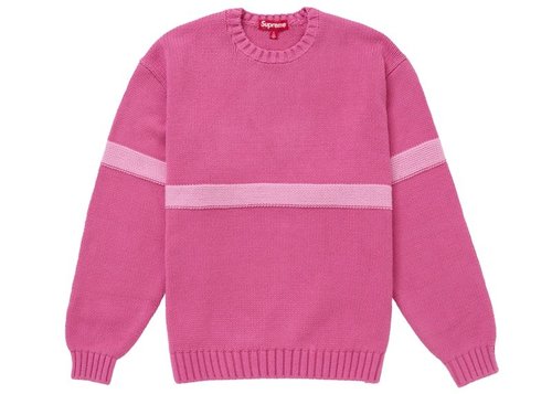 Supreme Tonal Applique Sweater - Dark Pink