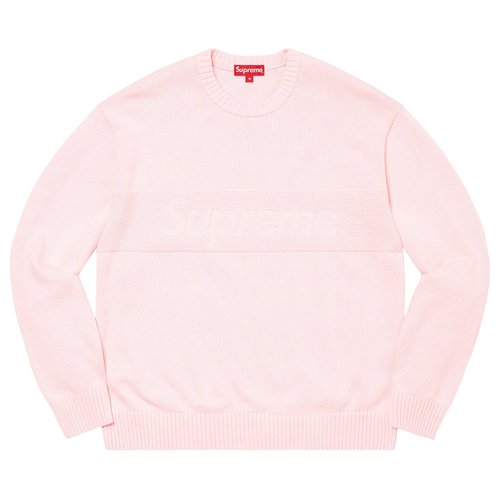 Supreme Tonal Paneled Sweater - SS22SK27 PINK
