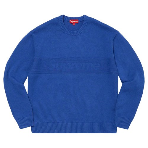 Supreme Tonal Paneled Sweater - SS22SK27 ROYAL
