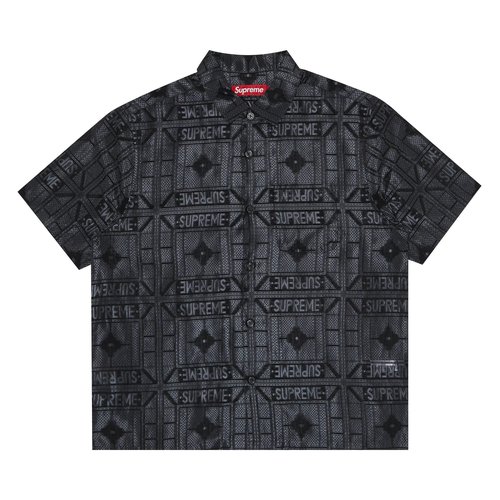 Supreme Tray Jacquard Short-Sleeve Shirt - SS24S25 BLACK