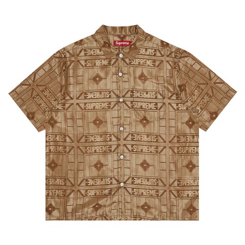 Supreme Tray Jacquard Short-Sleeve Shirt - SS24S25 TAN
