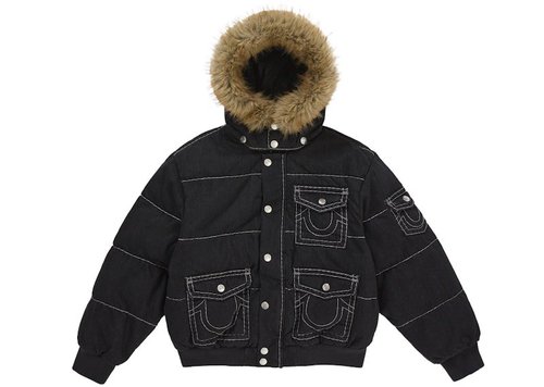 Supreme True Religion Puffer Jacket - Black