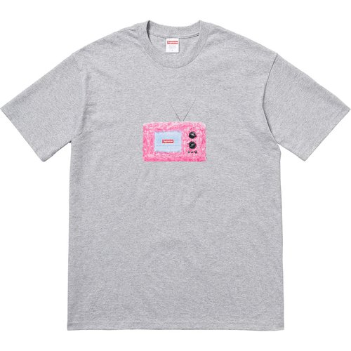 Supreme TV Tee Shirt - Heather Grey
