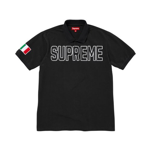 Supreme Twill Appliqué Polo - FW25KN67 BLACK