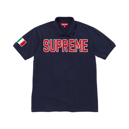 Supreme Twill Appliqué Polo - FW25KN67 NAVY