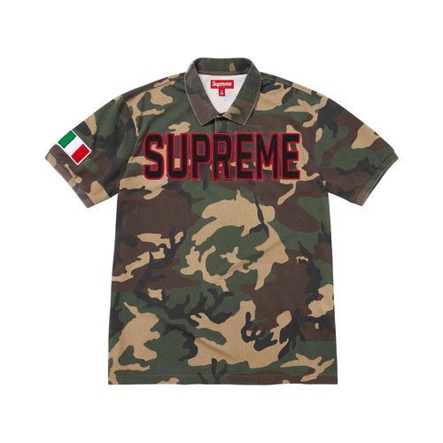 Supreme Twill Appliqué Polo - FW25KN67 WOODLAND CAMO