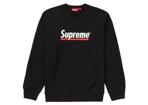 Supreme Underline Crewneck Sweatshirt - Black