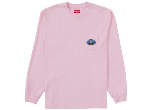 Supreme Vampire Long Sleeve Pocket Tee Shirt - Light Pink