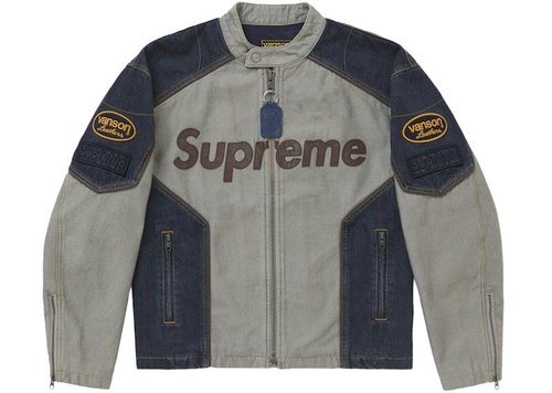 Supreme Vanson Leathers Letters Cordura Jacket 'Black' | Solesense