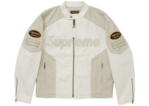 Supreme Vanson Leathers Letters Cordura Jacket 'Black' | Solesense