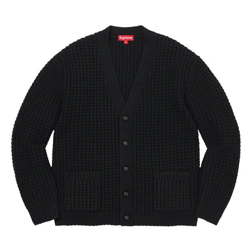 Supreme Waffle Knit Cardigan - FW21SK11 BLACK