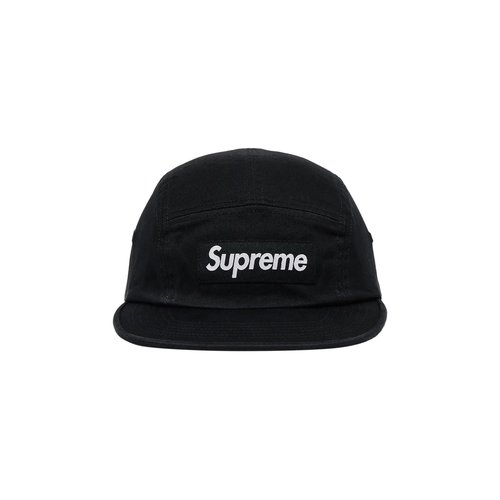 Supreme Washed Chino Twill Camp Cap - FW25H39 BLACK