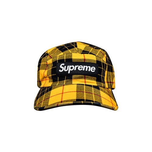 Supreme Washed Chino Twill Camp Cap - FW20H7 YELLOW TARTAN