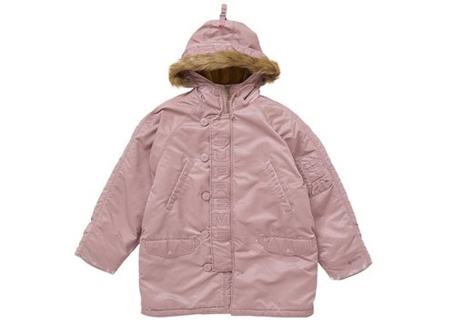 Supreme Washed Flight Satin N 3B Parka Jacket - Dusty Pink