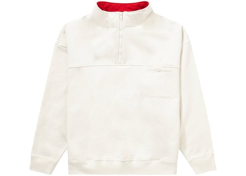 Supreme Washed Half Zip Pullover - Stone