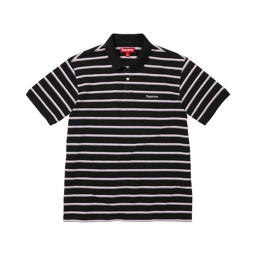Supreme Washed Stripe Polo - SS26KN71 BLACK