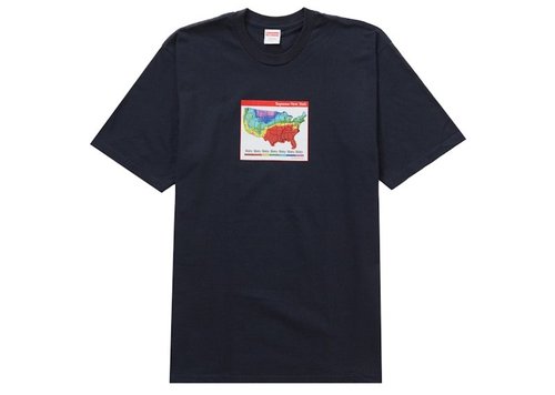 Supreme Weather Tee Shirt - Navy Blue