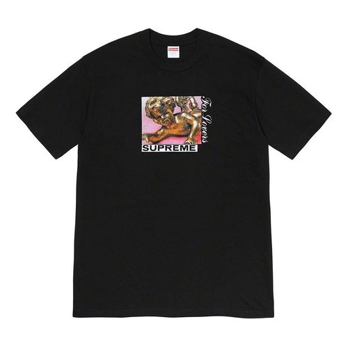 Supreme Week 1 Lovers Tee Cartoon Printing Round Neck Short Sleeve - Green/GrayWhite/Black - SUP-FW20-013