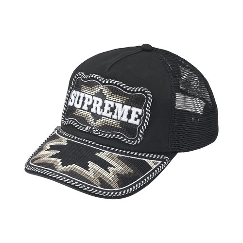 Supreme Western Embroidered Mesh Back 5-Panel - SS26H93 BLACK